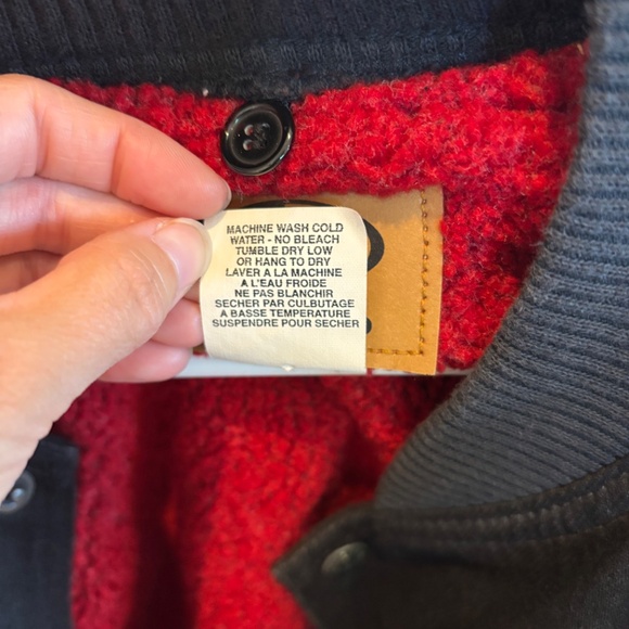 Men's Jacket XXL Black Red USA MADE NGK Spark Plugs Button Up ID Wear Lined - Picture 4 of 11